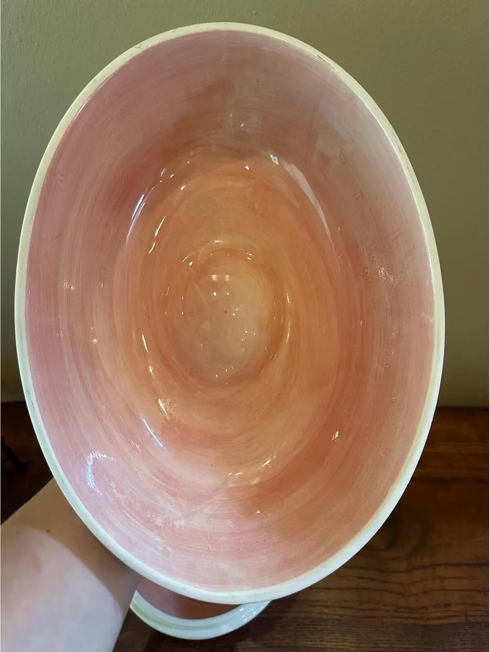 Temp-tations by Tara Pink Floral Sponge Painted Egg-Shaped Lidded Casserole Dish